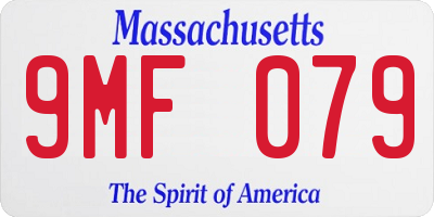 MA license plate 9MF079