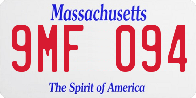 MA license plate 9MF094