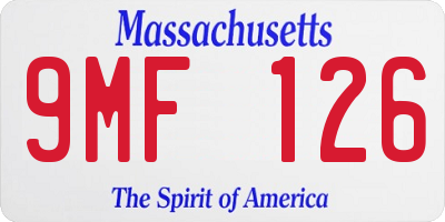 MA license plate 9MF126