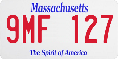 MA license plate 9MF127