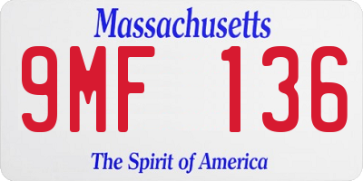 MA license plate 9MF136