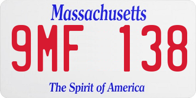 MA license plate 9MF138