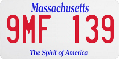 MA license plate 9MF139