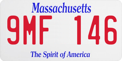 MA license plate 9MF146
