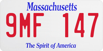 MA license plate 9MF147