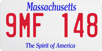 MA license plate 9MF148