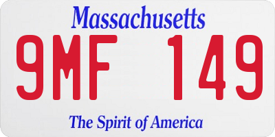 MA license plate 9MF149