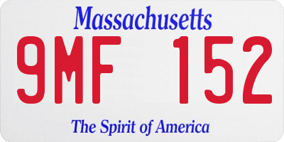 MA license plate 9MF152