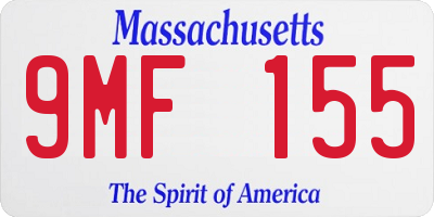 MA license plate 9MF155