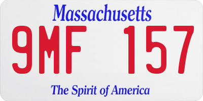 MA license plate 9MF157