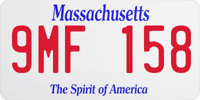 MA license plate 9MF158
