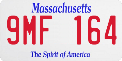 MA license plate 9MF164