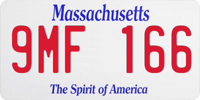 MA license plate 9MF166