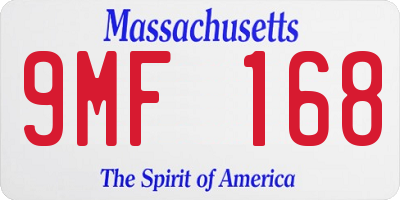 MA license plate 9MF168