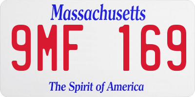 MA license plate 9MF169