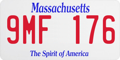 MA license plate 9MF176