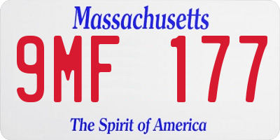 MA license plate 9MF177
