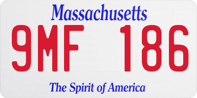 MA license plate 9MF186