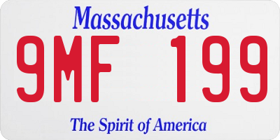 MA license plate 9MF199