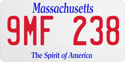 MA license plate 9MF238