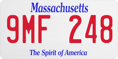 MA license plate 9MF248