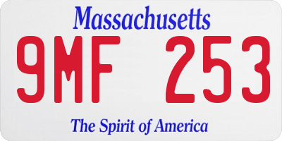 MA license plate 9MF253