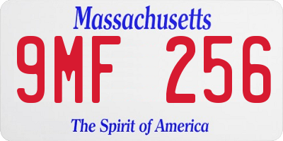 MA license plate 9MF256