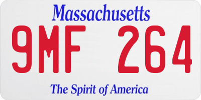 MA license plate 9MF264