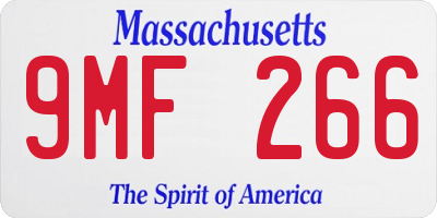 MA license plate 9MF266