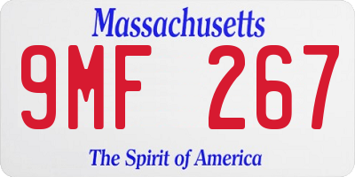 MA license plate 9MF267