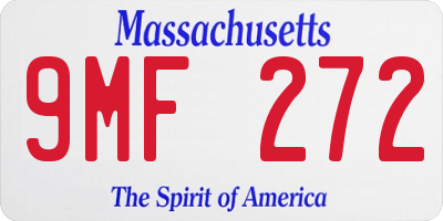 MA license plate 9MF272