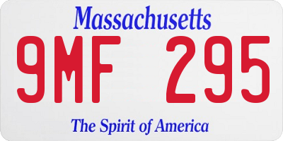 MA license plate 9MF295