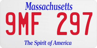 MA license plate 9MF297