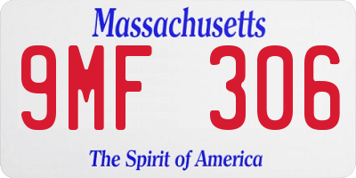 MA license plate 9MF306
