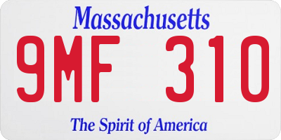 MA license plate 9MF310