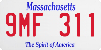 MA license plate 9MF311