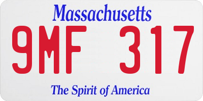 MA license plate 9MF317