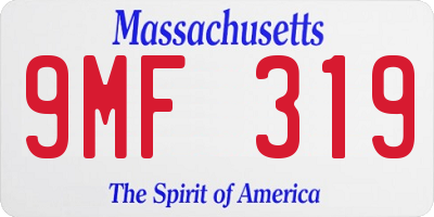 MA license plate 9MF319