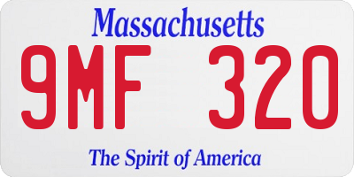 MA license plate 9MF320