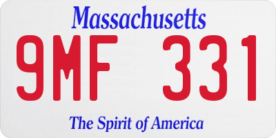 MA license plate 9MF331