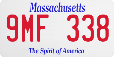 MA license plate 9MF338