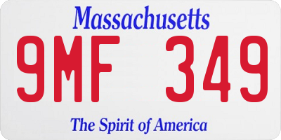 MA license plate 9MF349