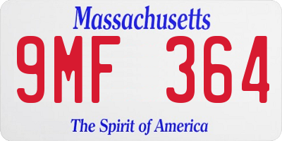 MA license plate 9MF364