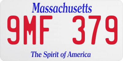MA license plate 9MF379