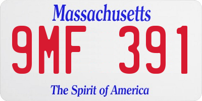 MA license plate 9MF391