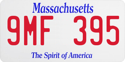 MA license plate 9MF395