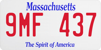MA license plate 9MF437