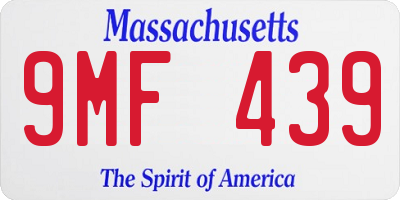 MA license plate 9MF439