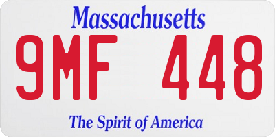 MA license plate 9MF448