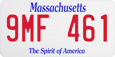 MA license plate 9MF461
